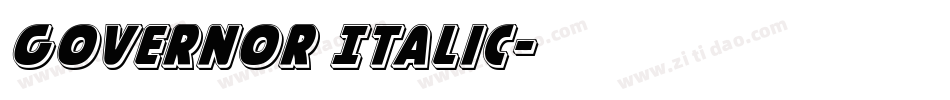 Governor Italic字体转换